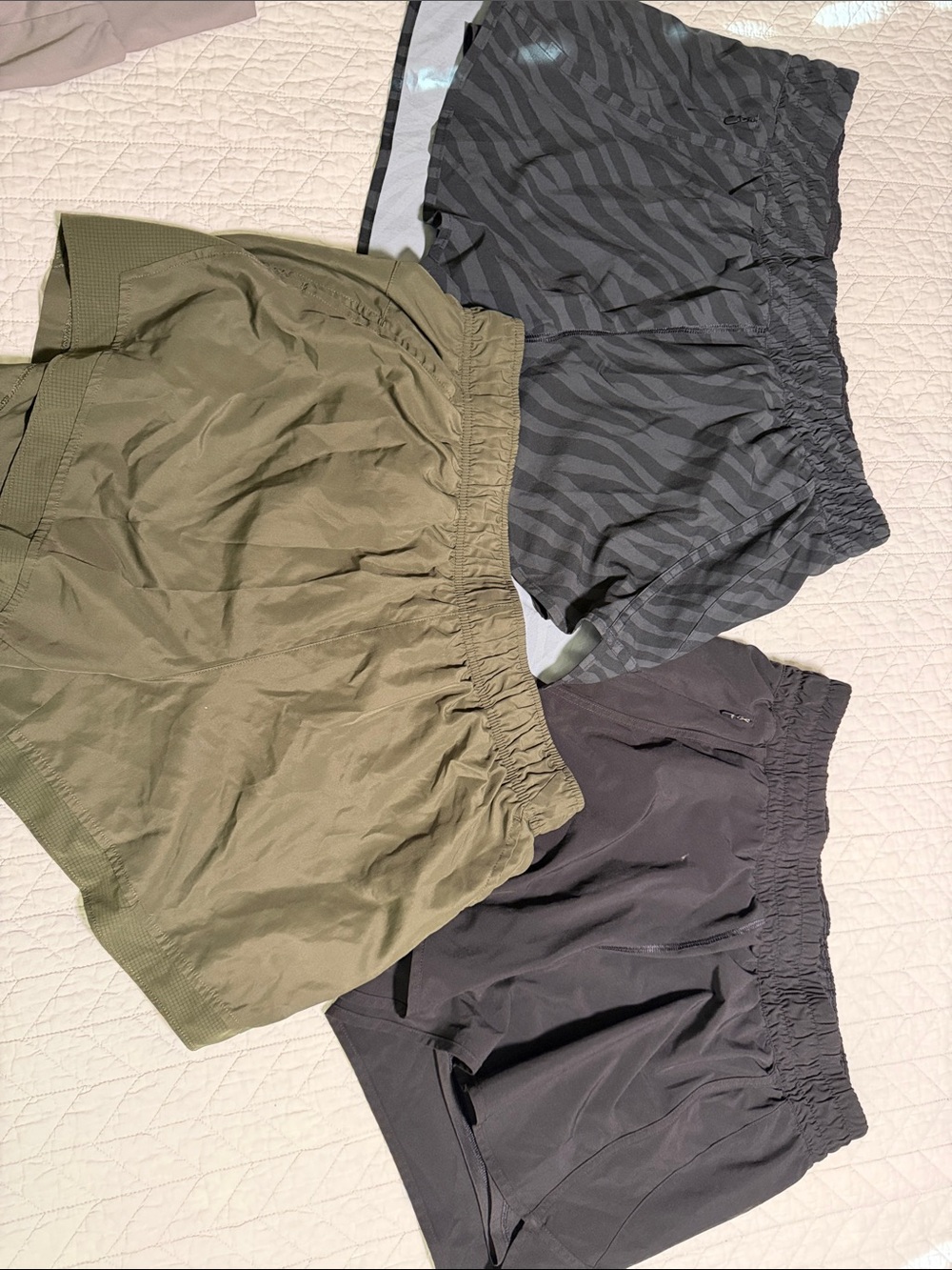 Multiples Women's Athletic Shorts - Olive, Charcoal Zebra, Black